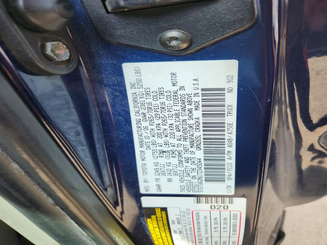 2007 TOYOTA TACOMA