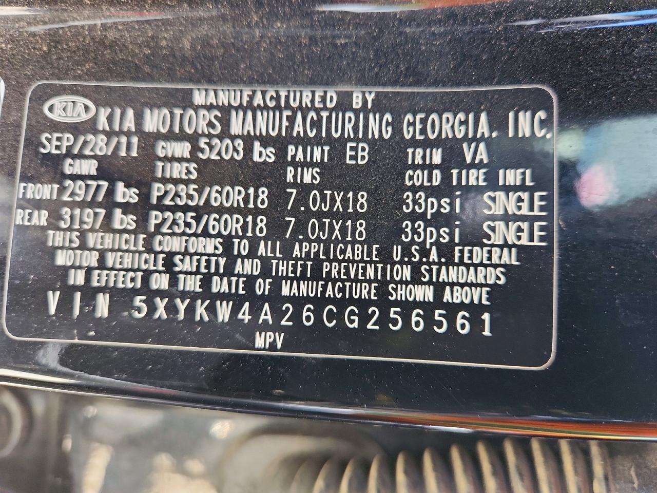 2012 KIA SORENTO