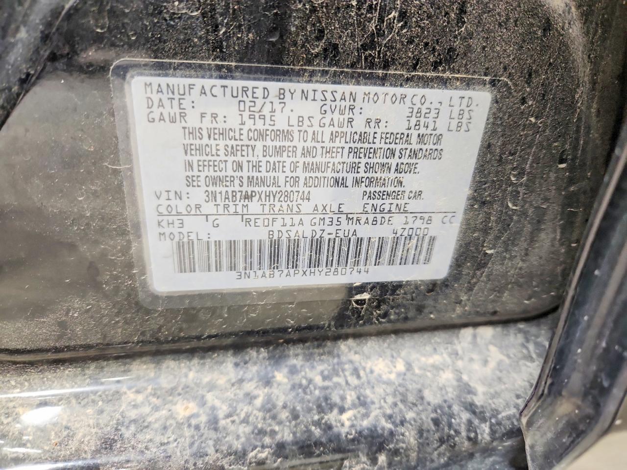 2017 NISSAN SENTRA
