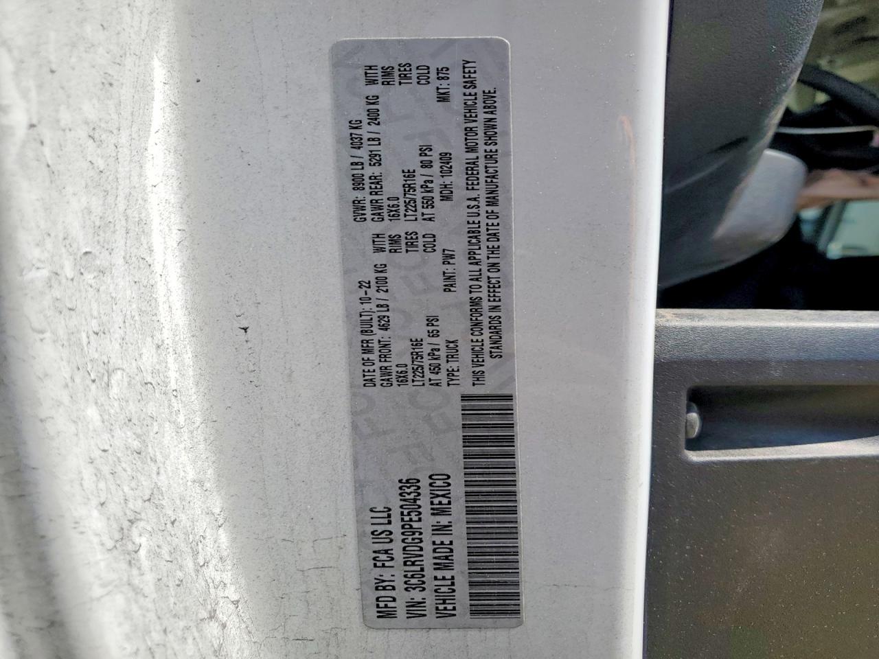 2023 RAM PROMASTER