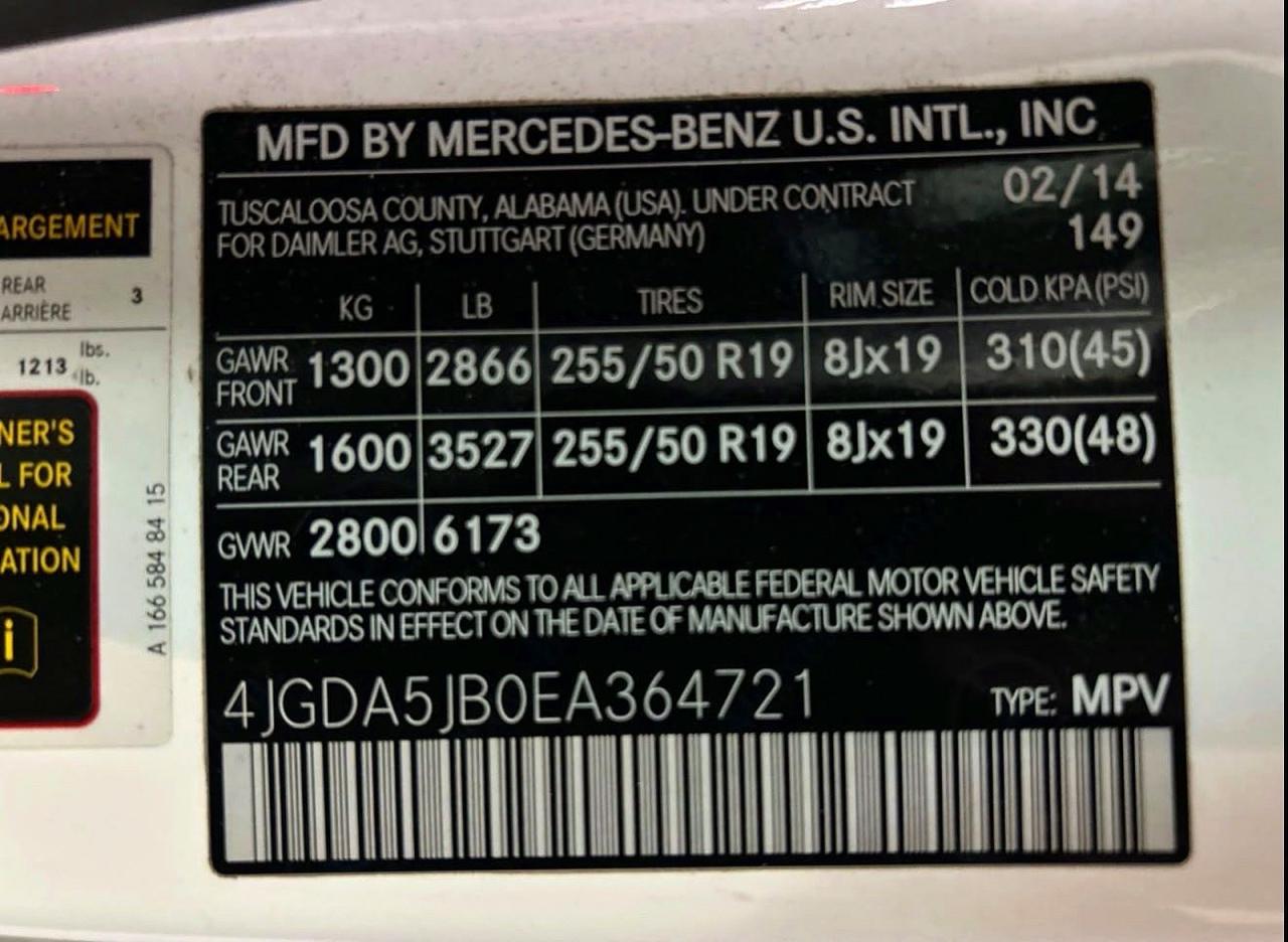 2014 MERCEDES-BENZ M-CLASS
