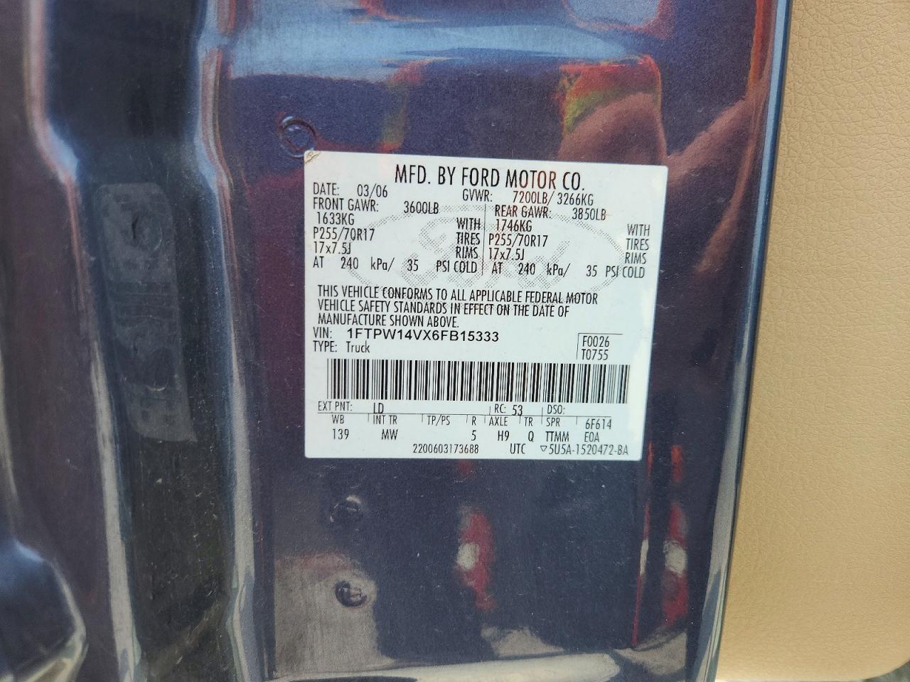 2006 FORD F150