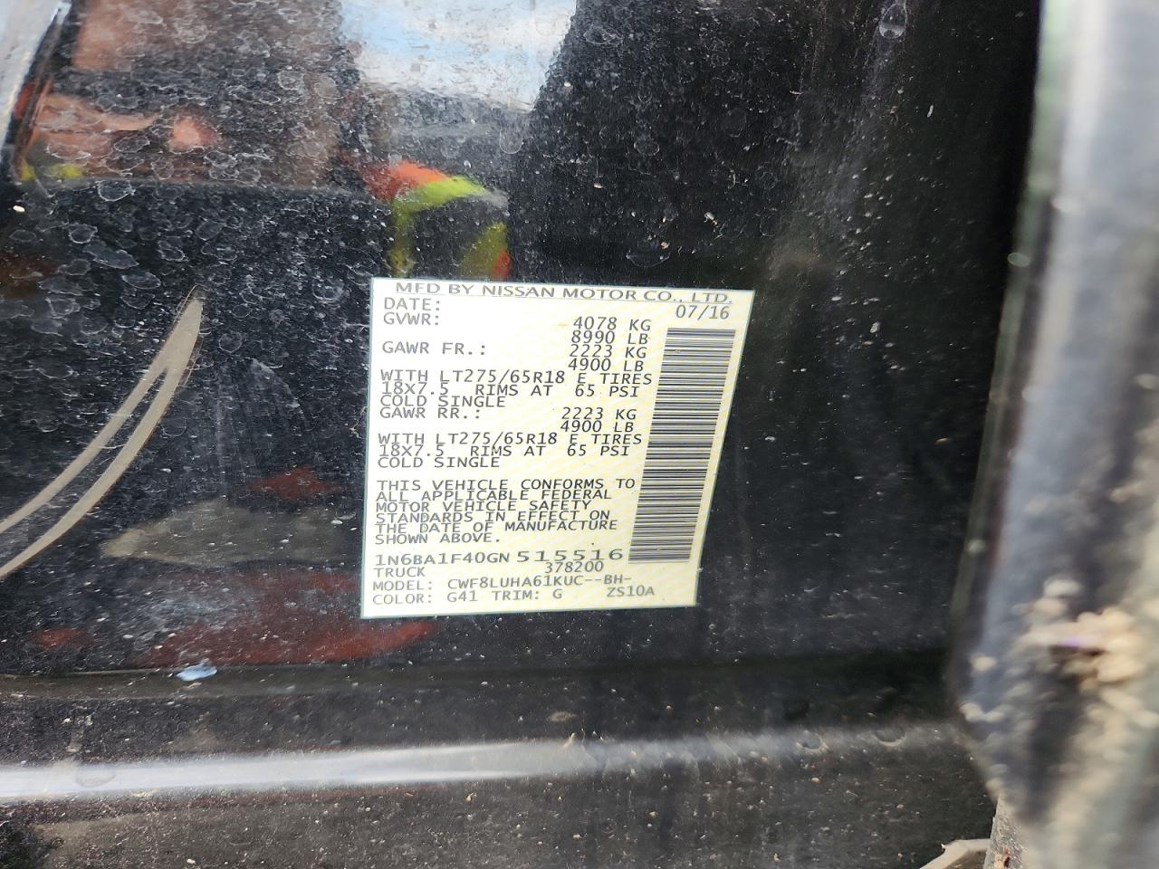 2016 NISSAN TITAN