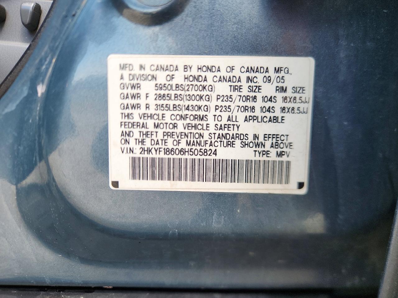 2006 HONDA PILOT