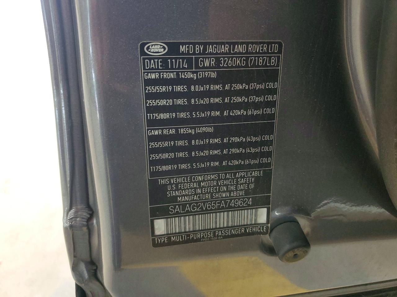 2015 LAND ROVER LR4