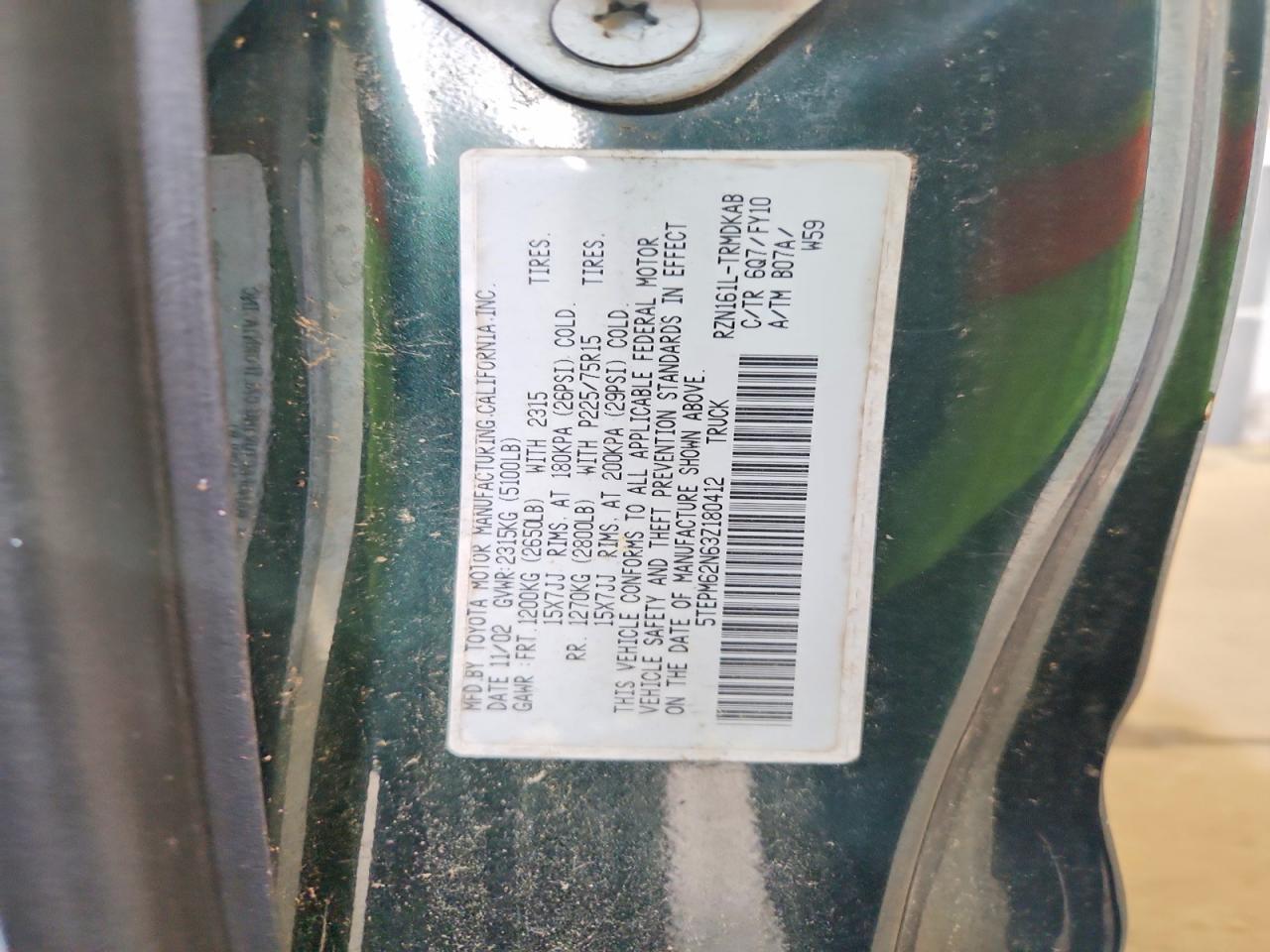 2003 TOYOTA TACOMA