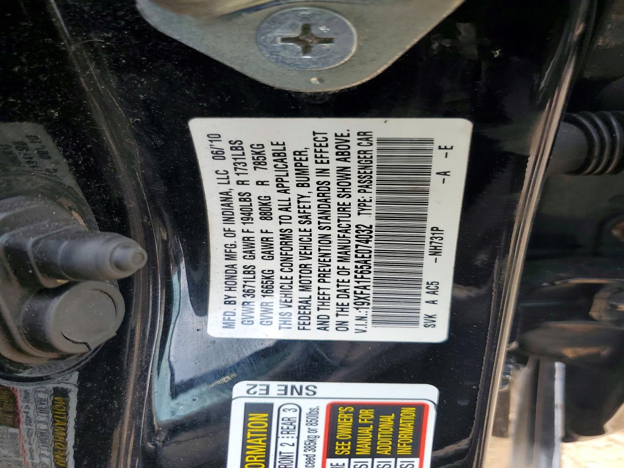 2010 HONDA CIVIC