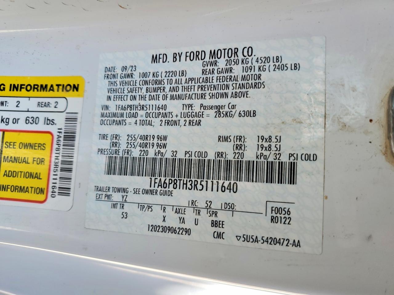 2024 FORD MUSTANG
