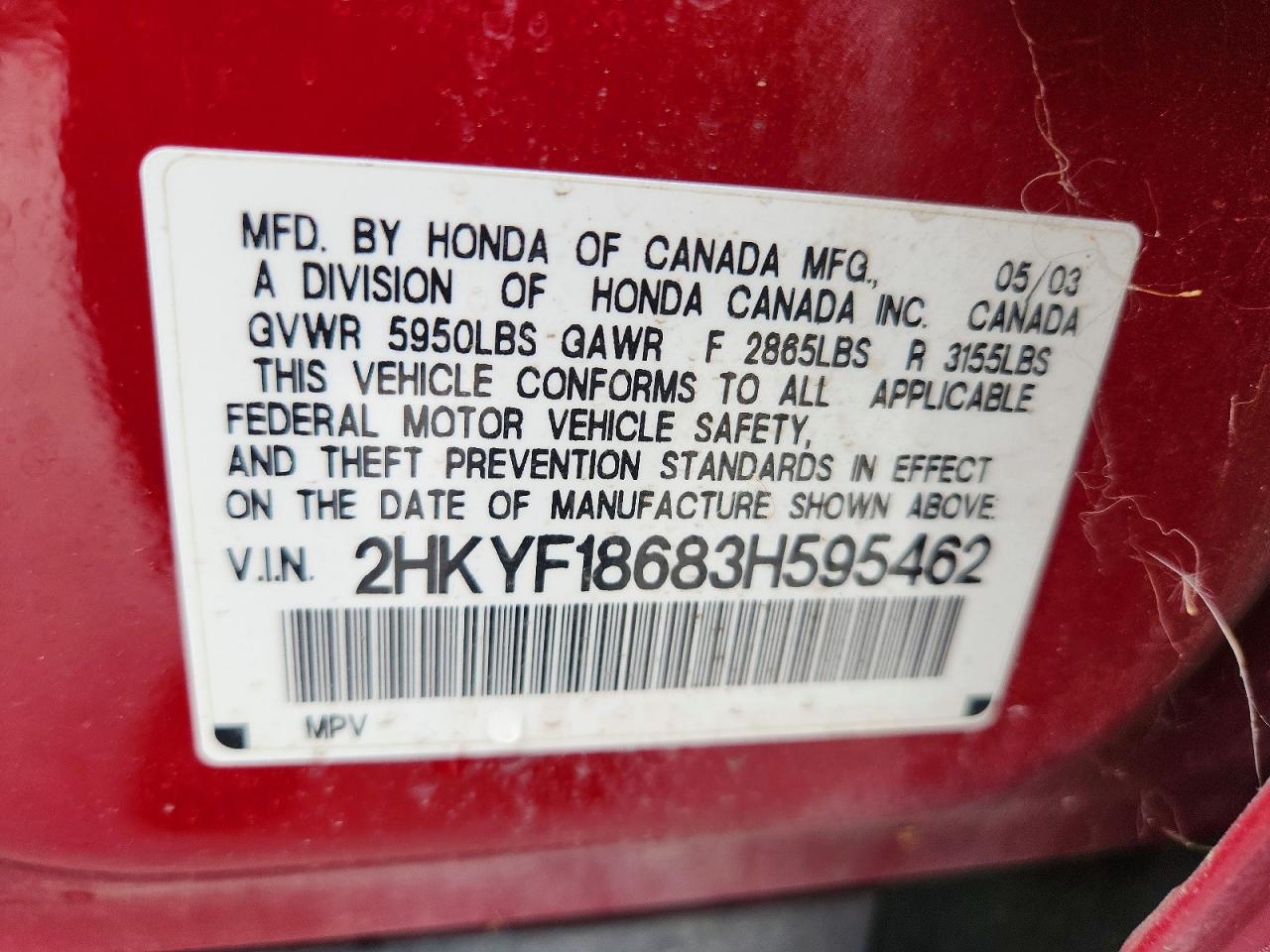 2003 HONDA PILOT