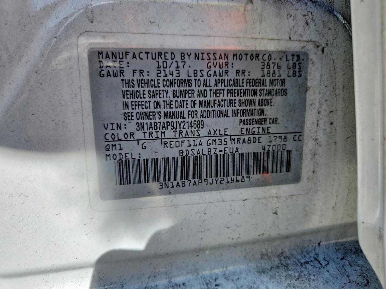 2018 NISSAN SENTRA