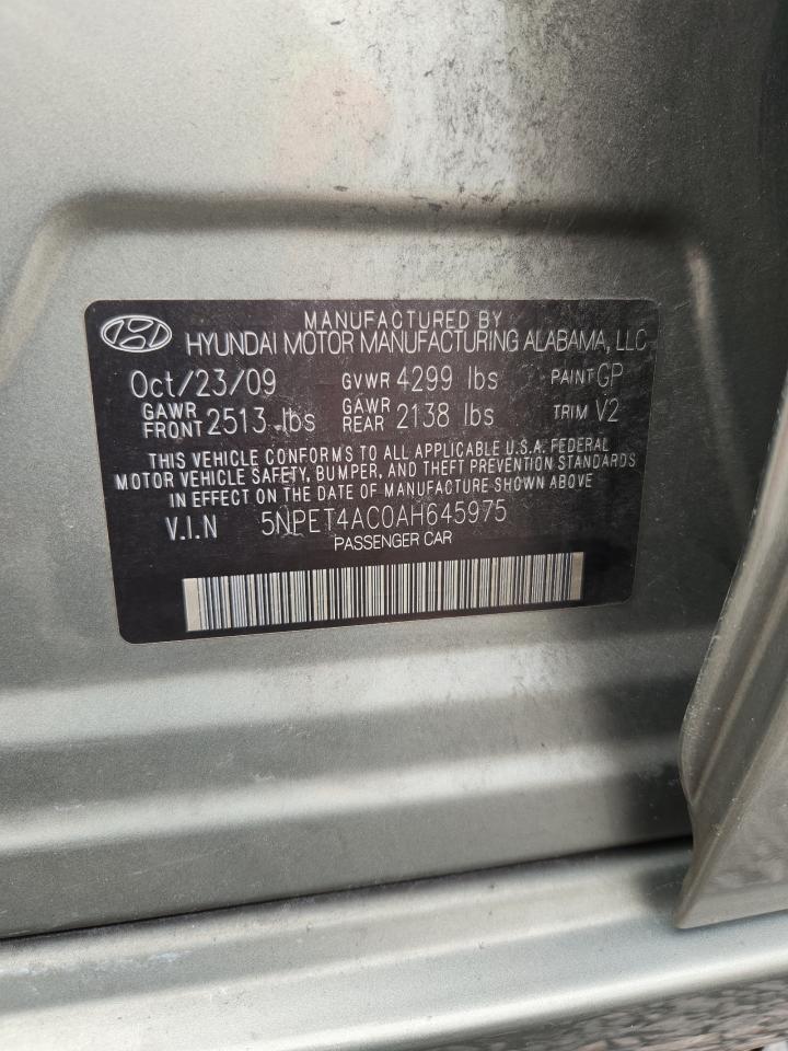 2010 HYUNDAI SONATA