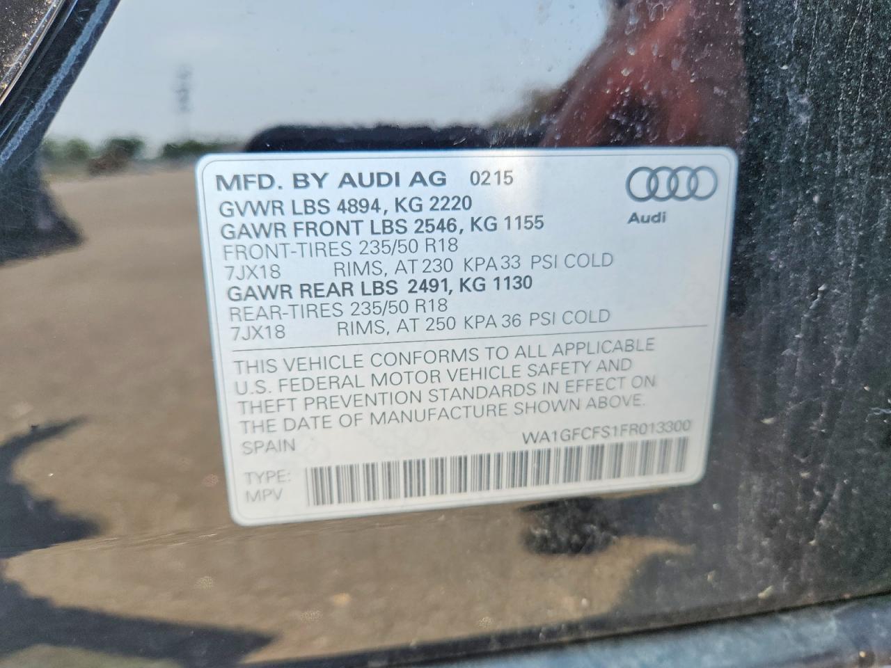 2015 AUDI Q3