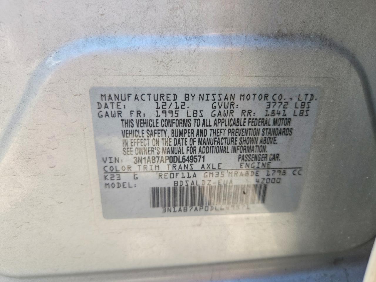2013 NISSAN SENTRA