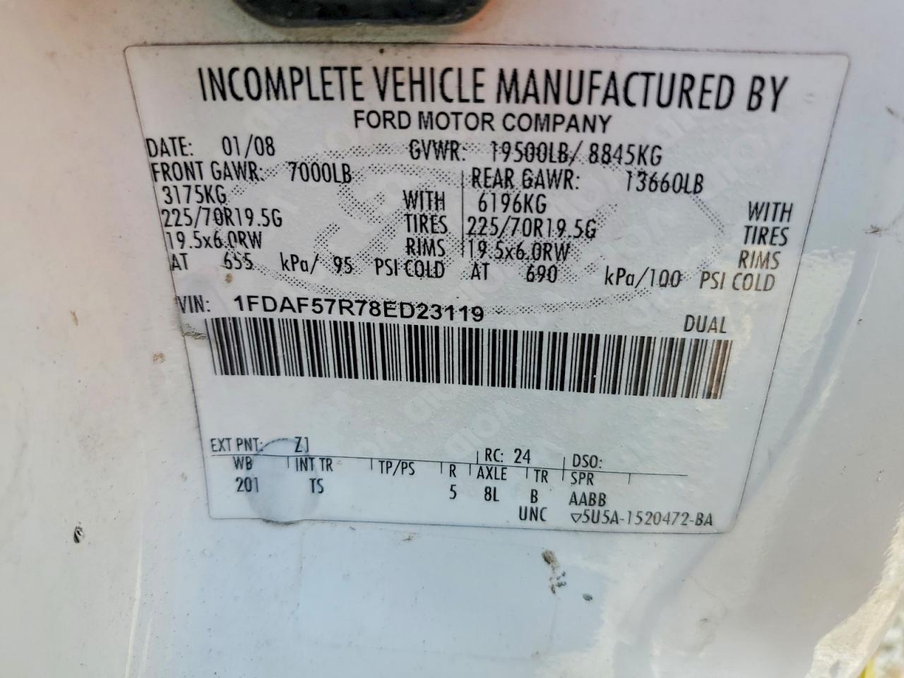 2008 FORD F550