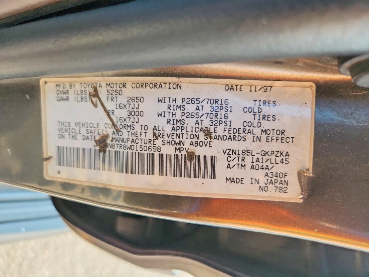 1998 TOYOTA 4RUNNER