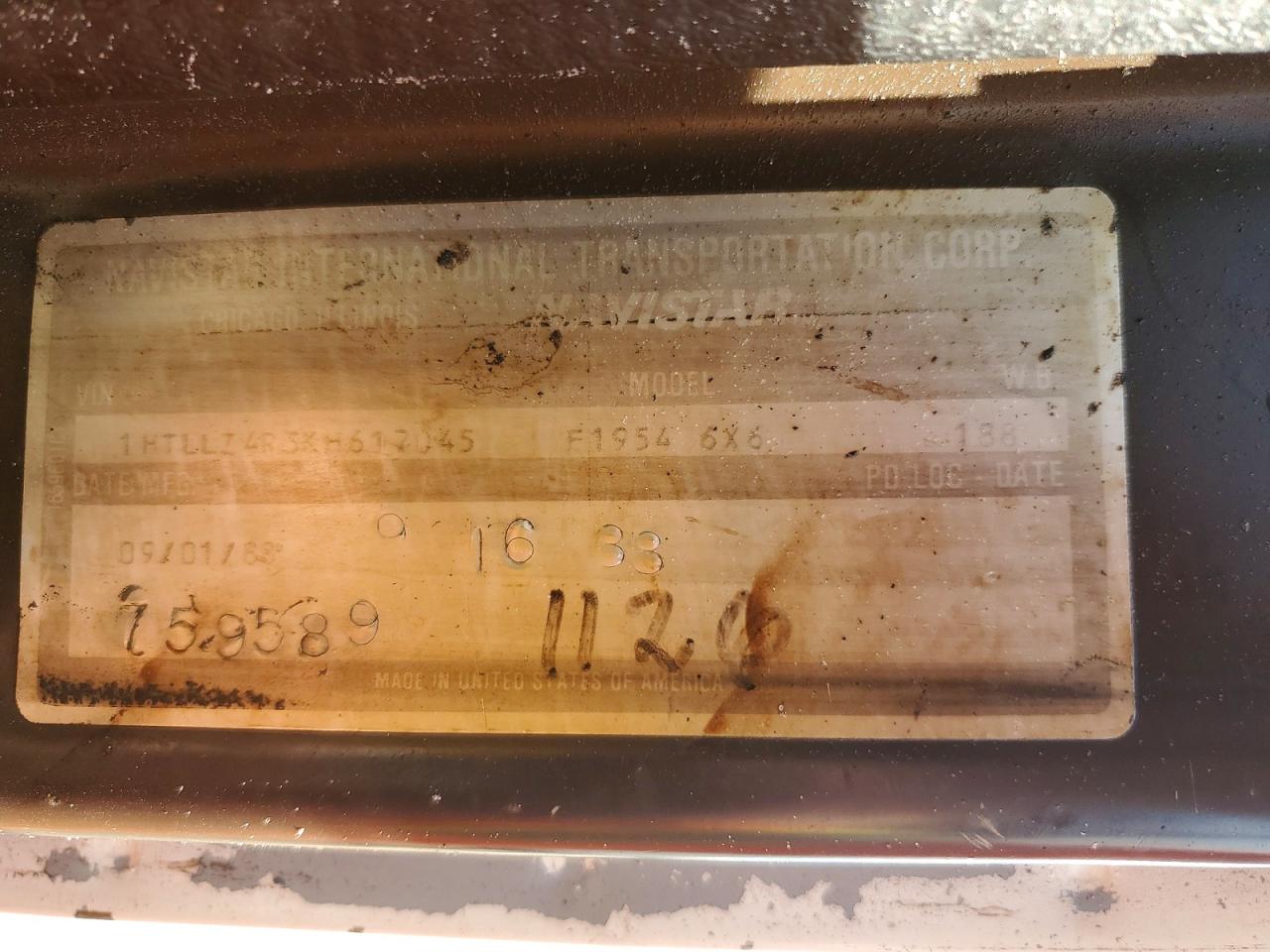 1989 INTERNATIONAL ALL OTHER