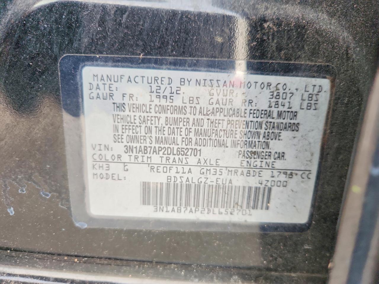 2013 NISSAN SENTRA