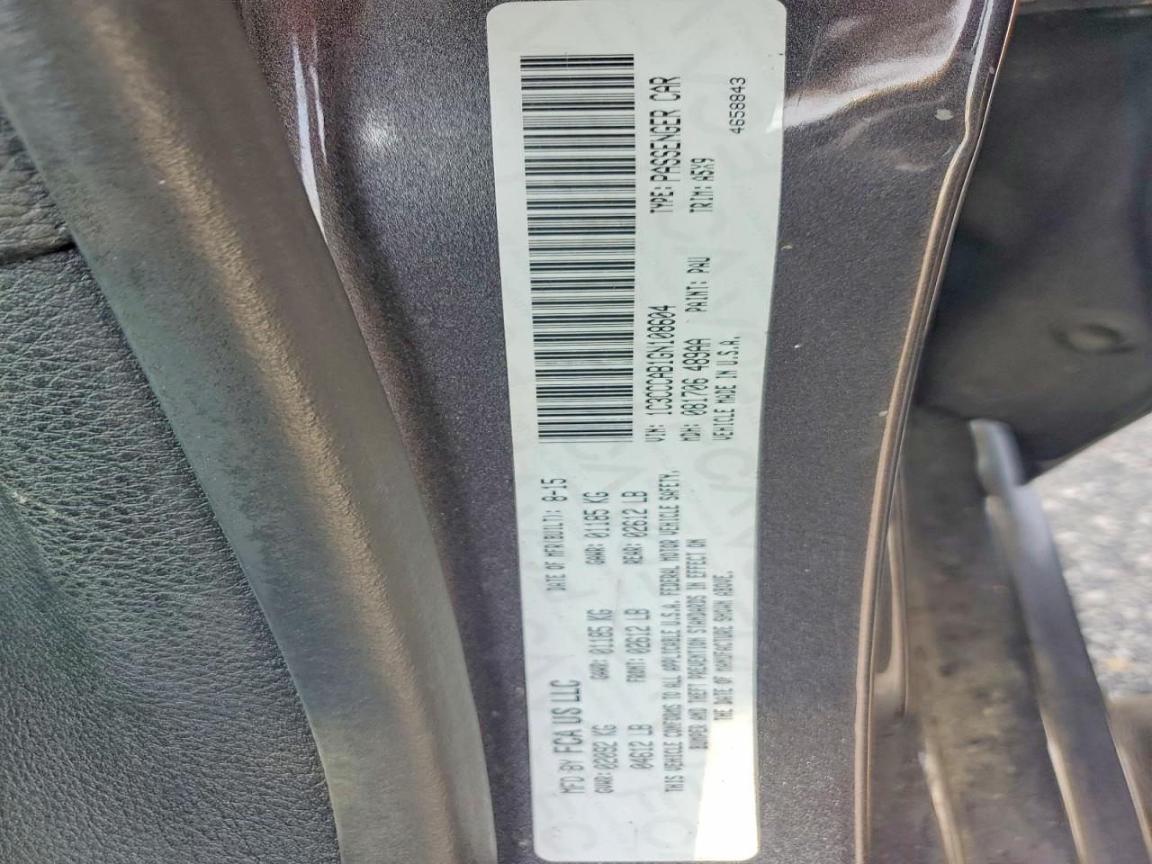 2016 CHRYSLER 200