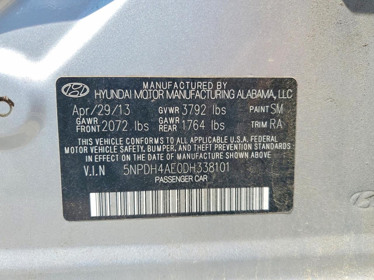 2013 HYUNDAI ELANTRA