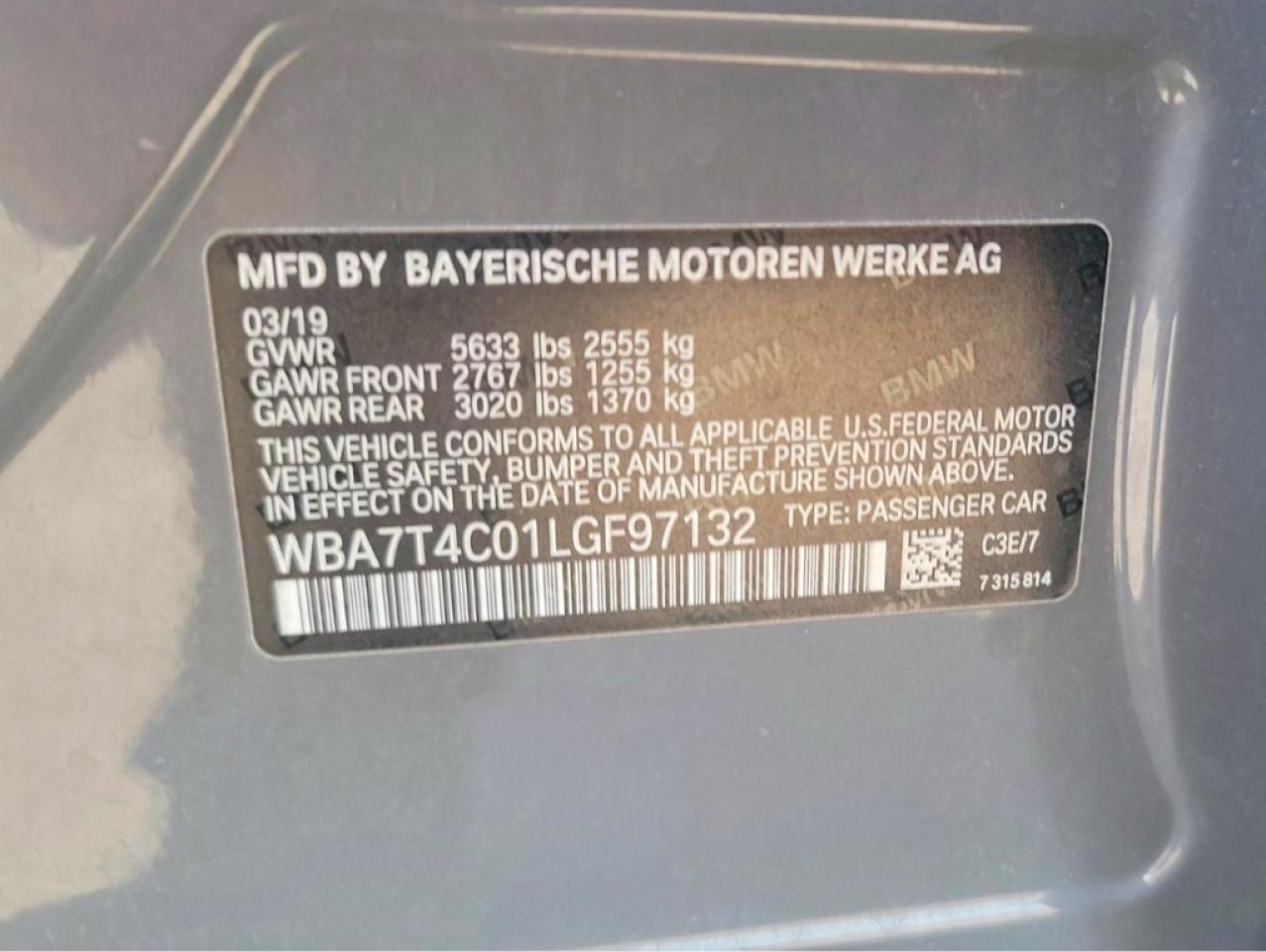 2020 BMW 7 SERIES