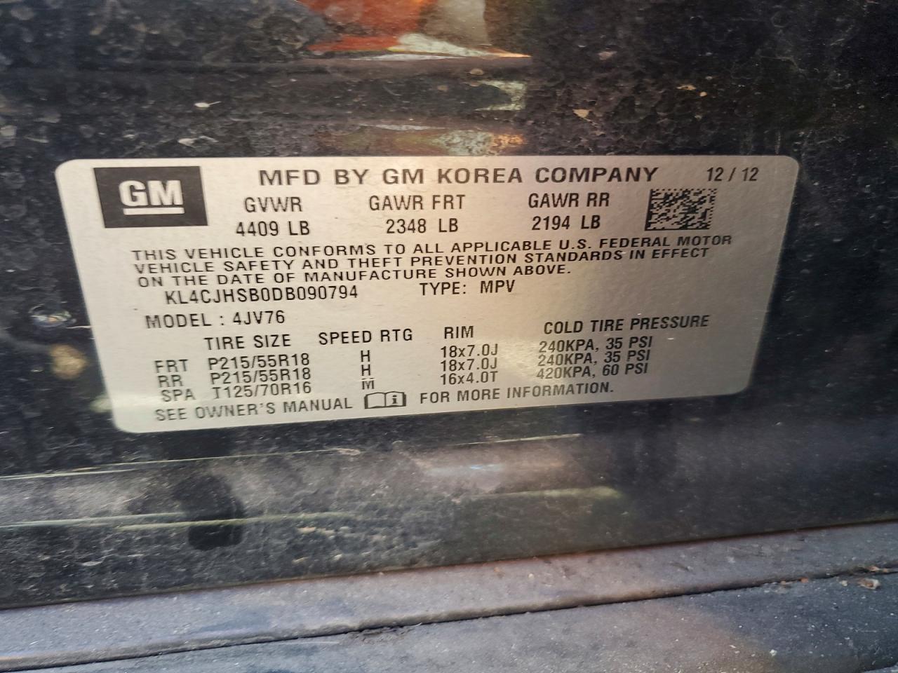 2013 BUICK ENCORE