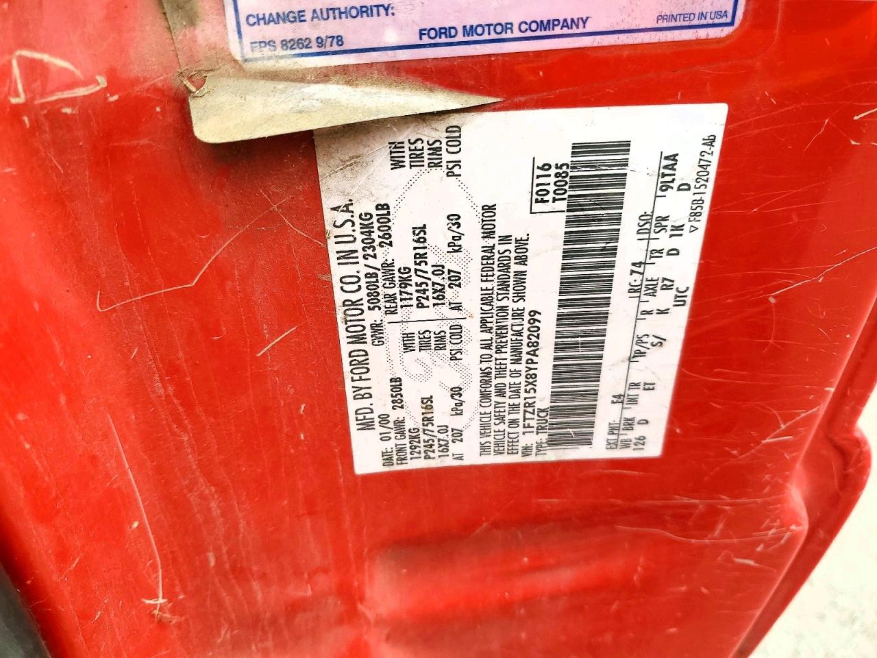 2000 FORD RANGER