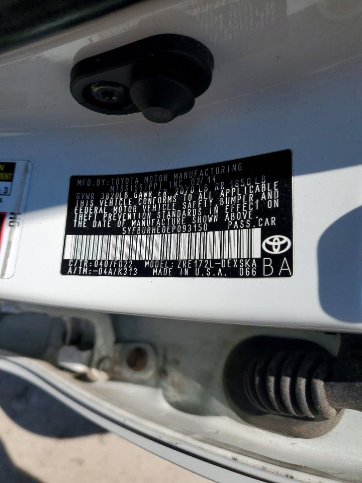 2014 TOYOTA COROLLA