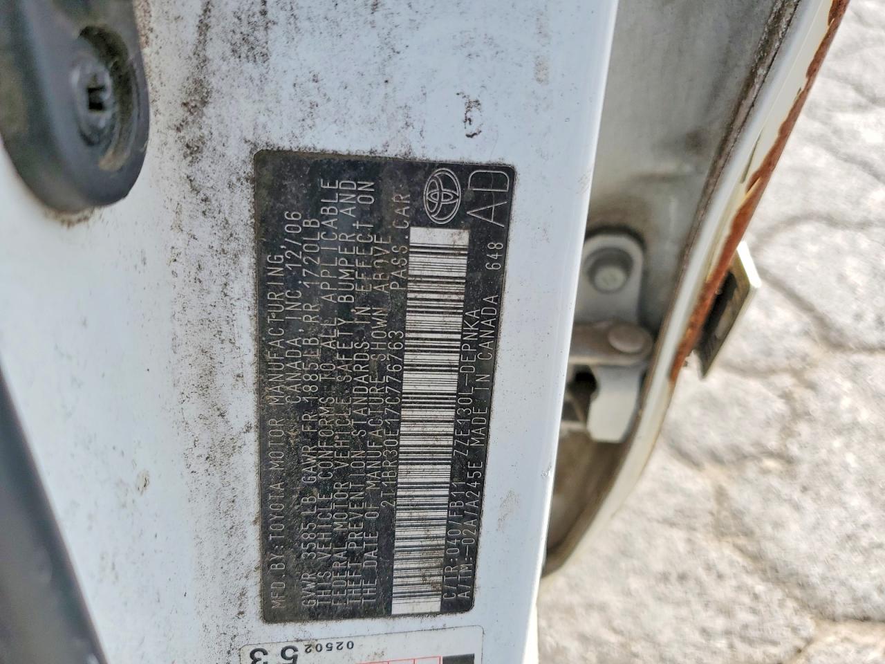 2007 TOYOTA COROLLA