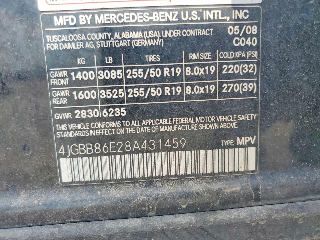 2008 MERCEDES-BENZ M-CLASS