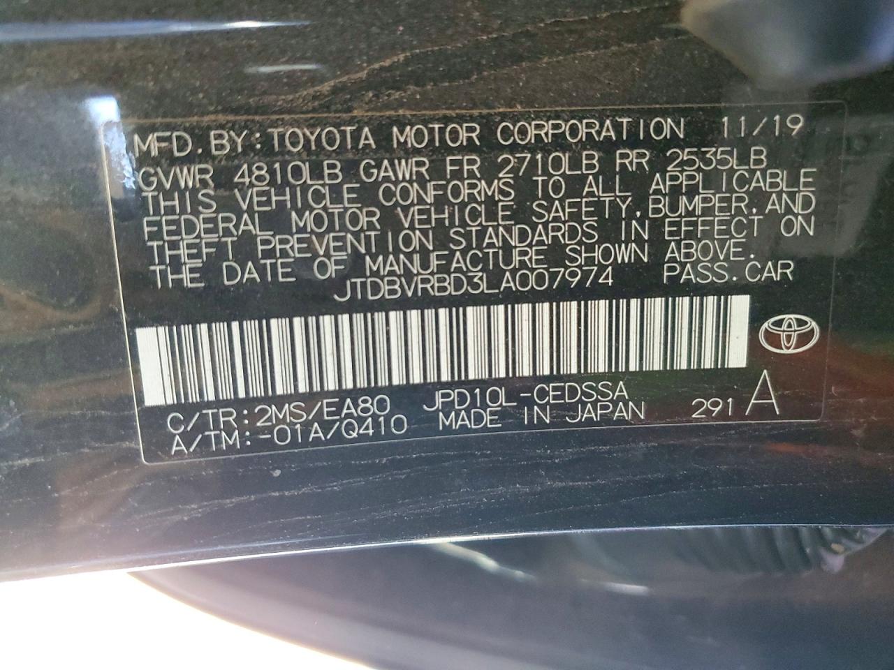 2020 TOYOTA MIRAI