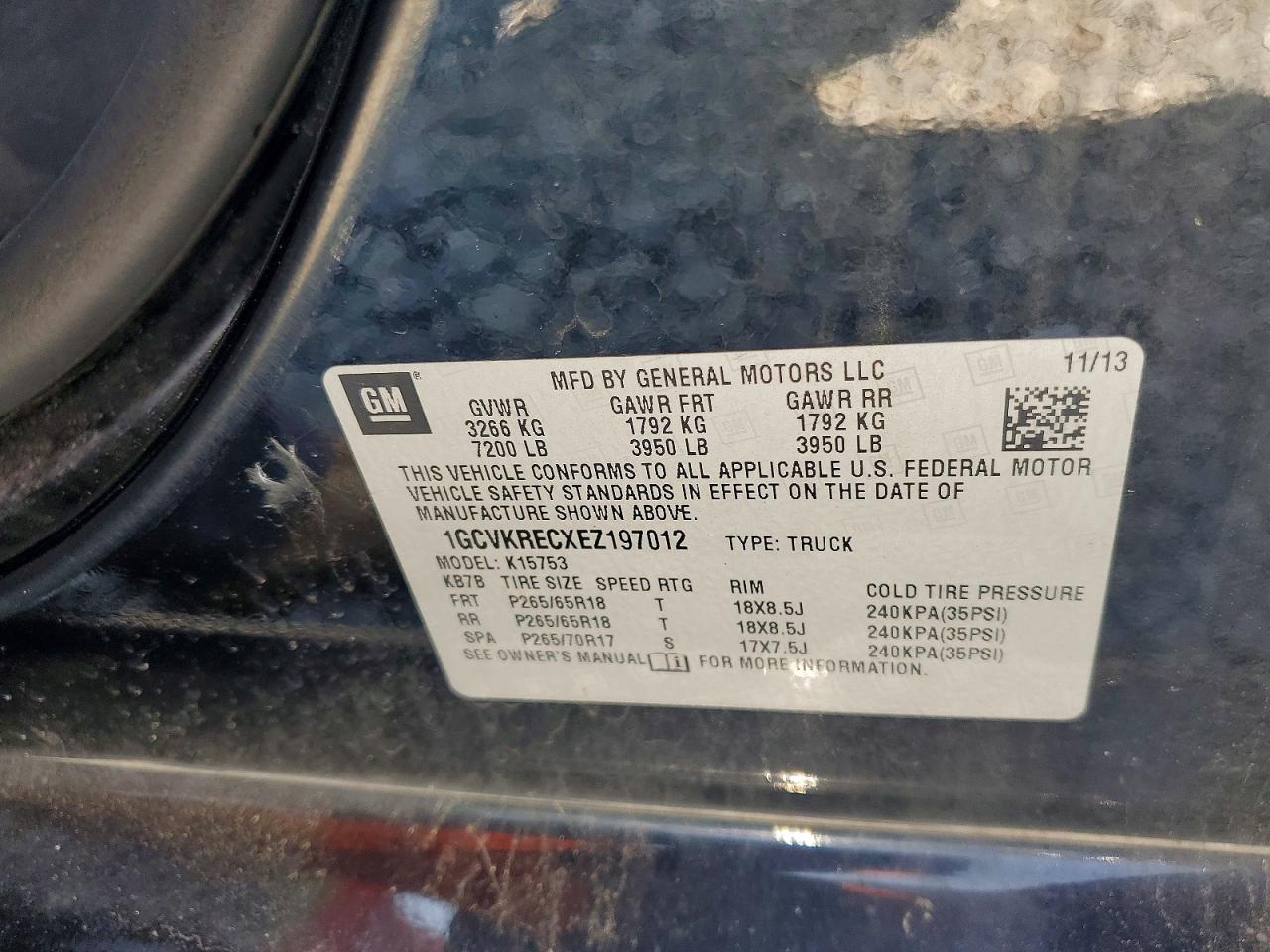 2014 CHEVROLET SILVERADO