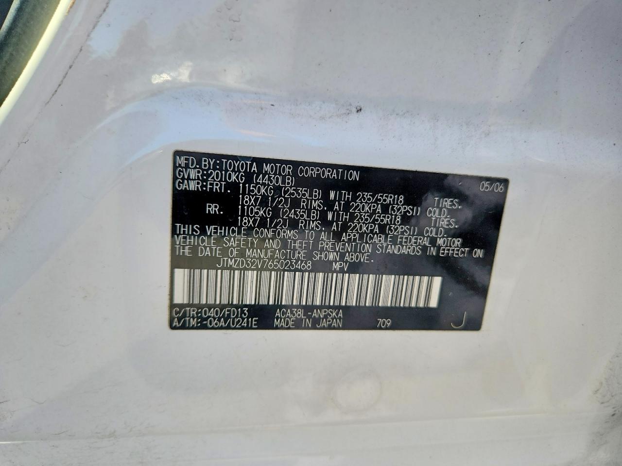 2006 TOYOTA RAV4