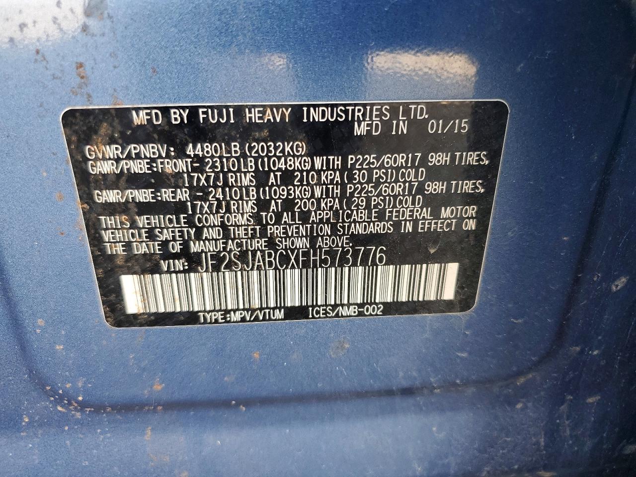 2015 SUBARU FORESTER