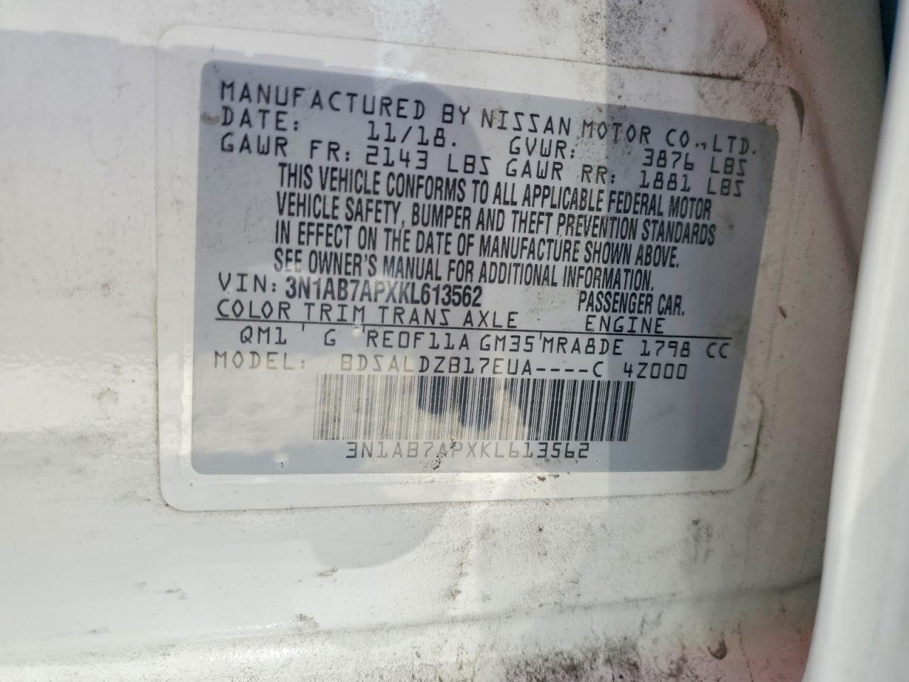 2019 NISSAN SENTRA