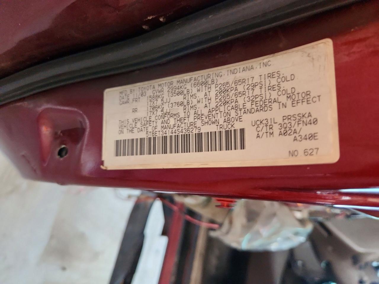 2004 TOYOTA TUNDRA