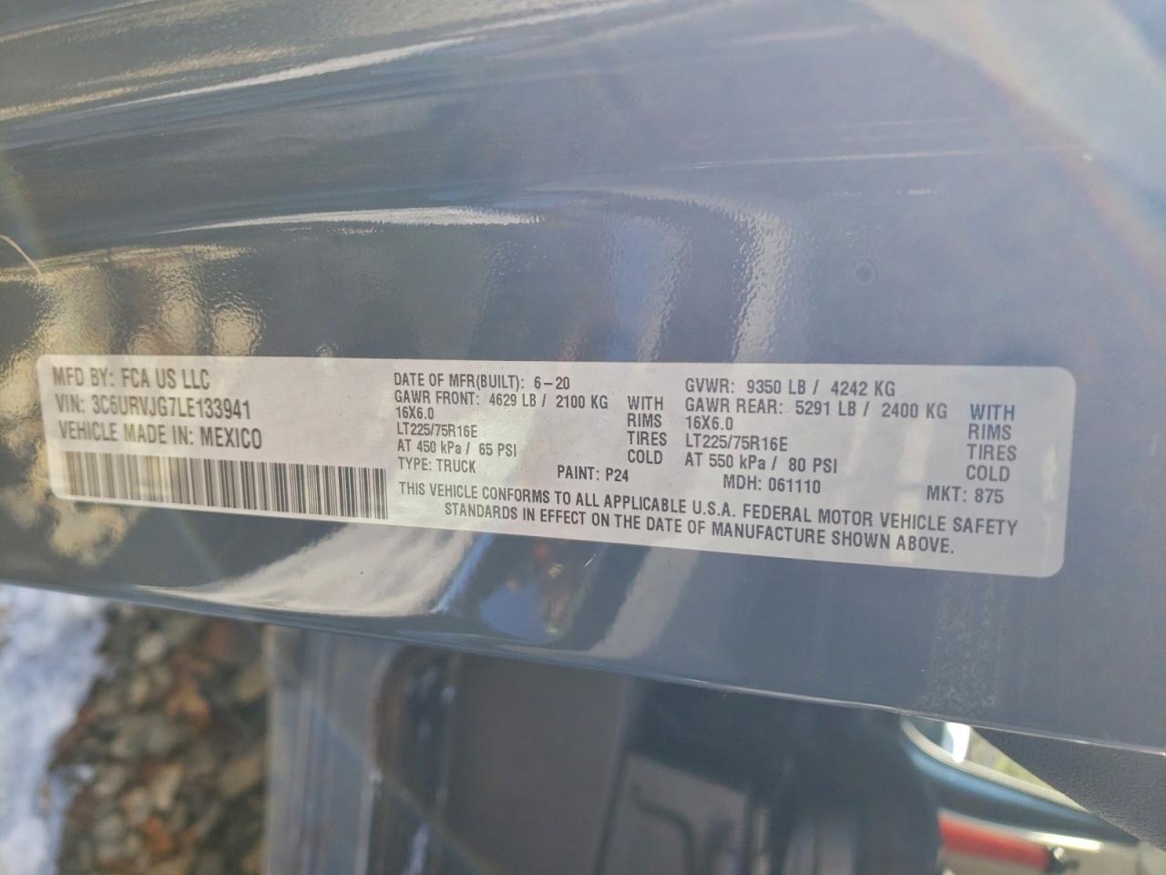 2020 RAM PROMASTER