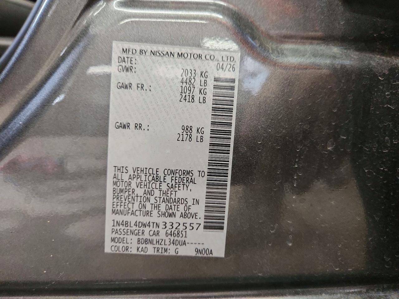 2026 NISSAN ALTIMA