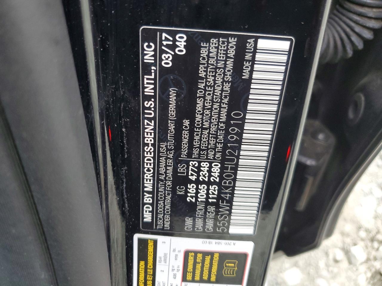 2017 MERCEDES-BENZ C-CLASS