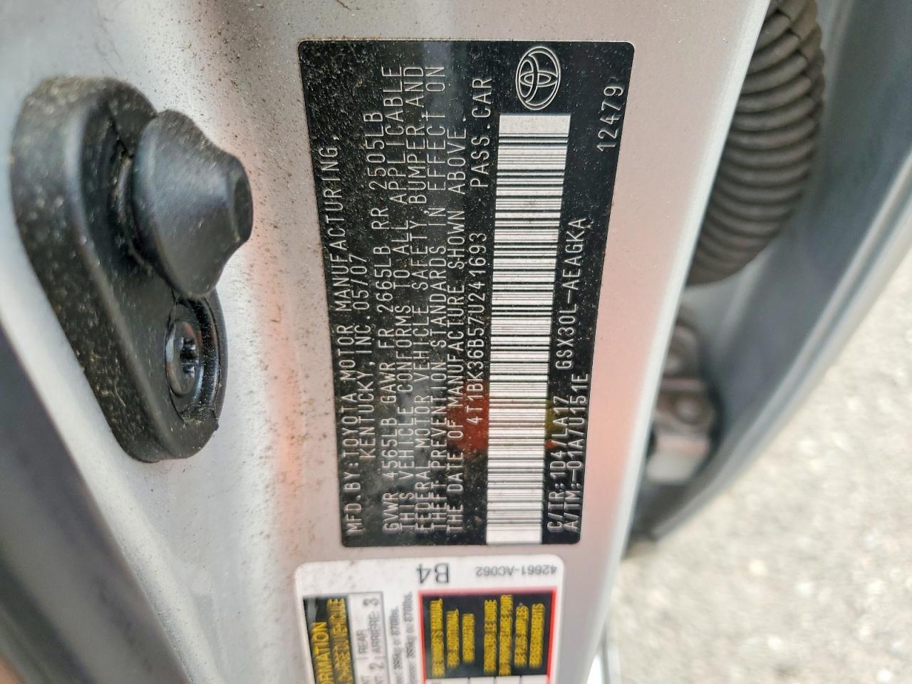 2007 TOYOTA AVALON