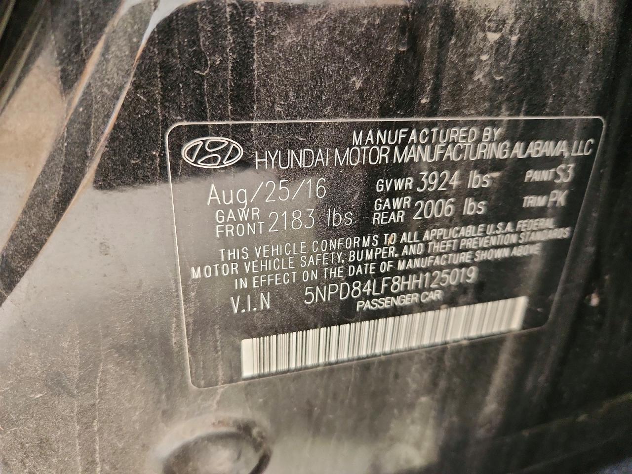 2017 HYUNDAI ELANTRA
