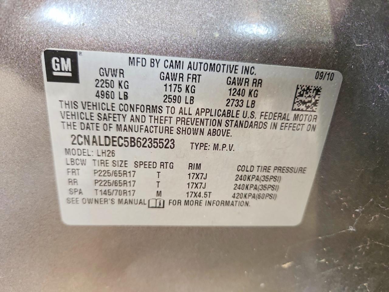 2011 CHEVROLET EQUINOX