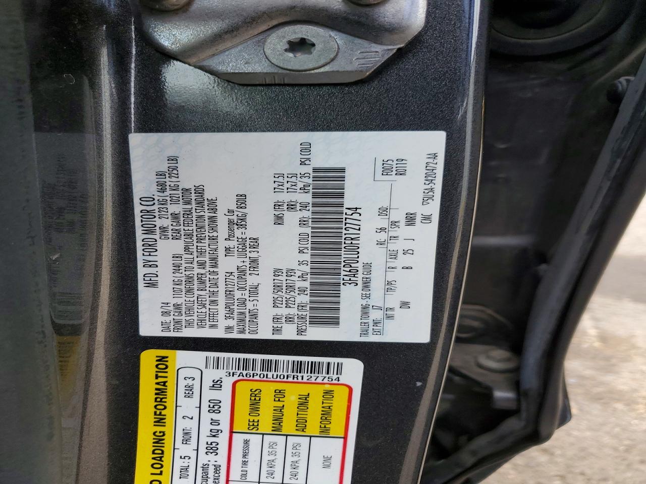2015 FORD FUSION