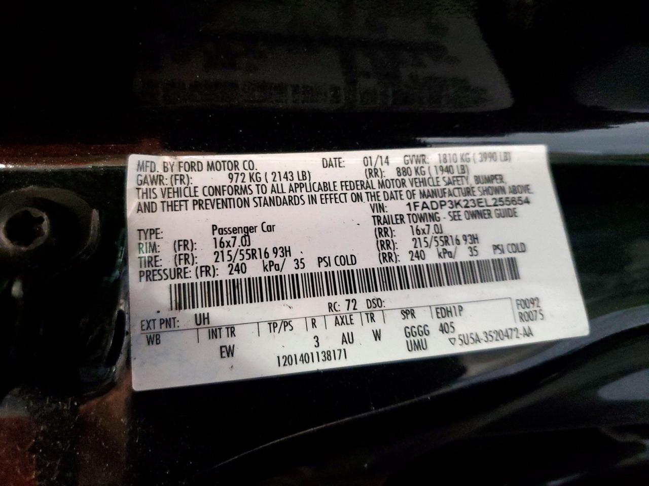 2014 FORD FOCUS