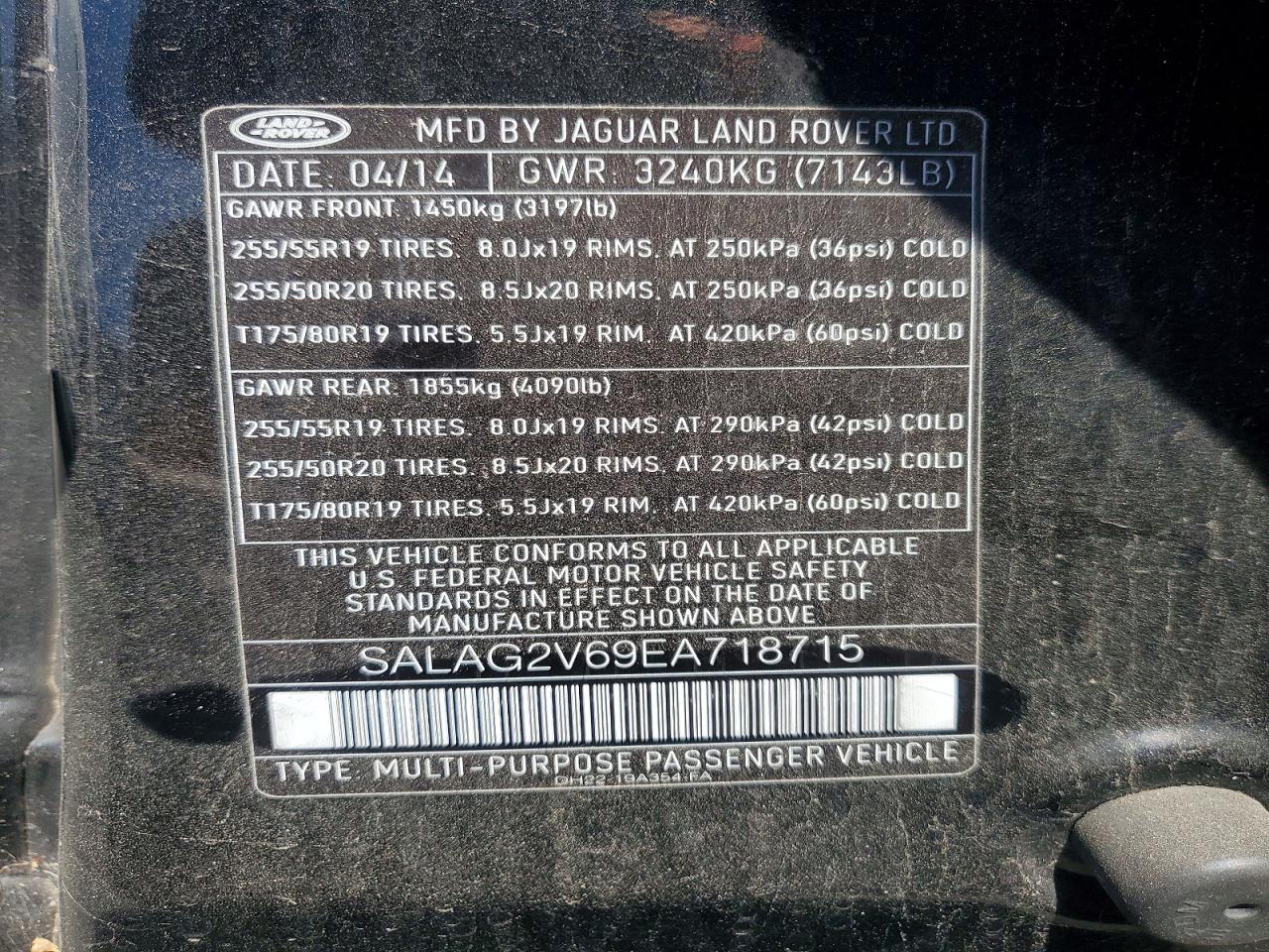 2014 LAND ROVER LR4