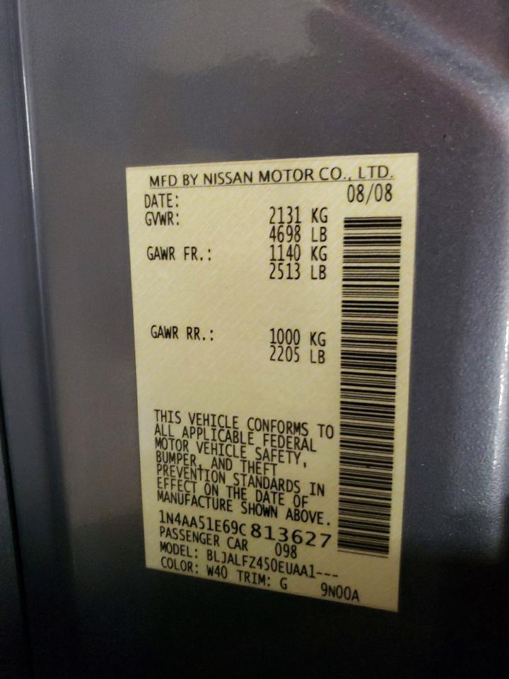 2009 NISSAN MAXIMA