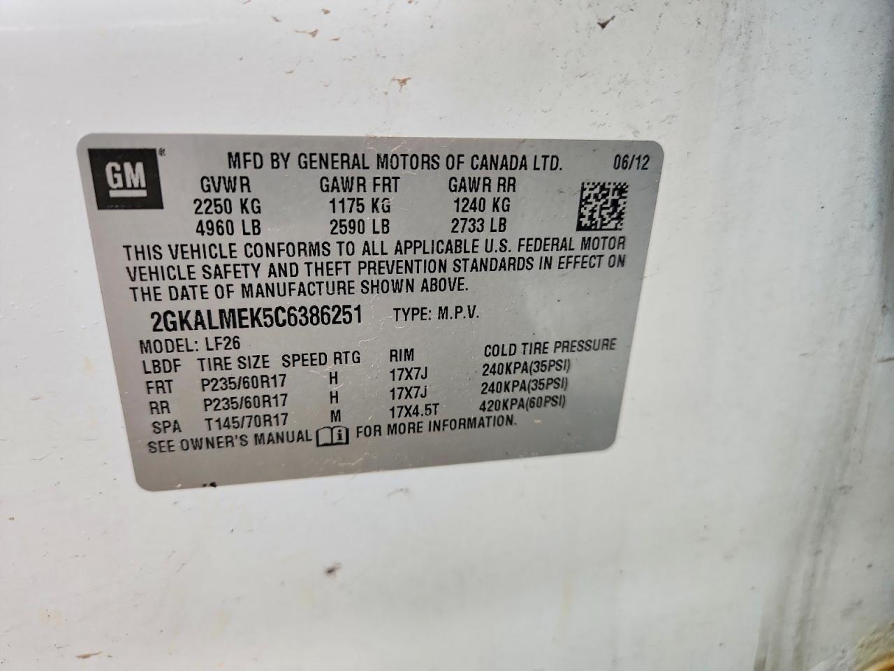 2012 GMC TERRAIN