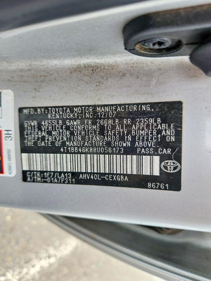2008 TOYOTA CAMRY