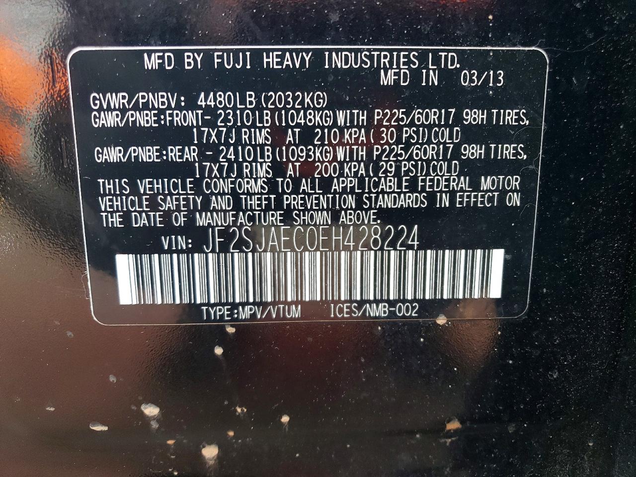 2014 SUBARU FORESTER