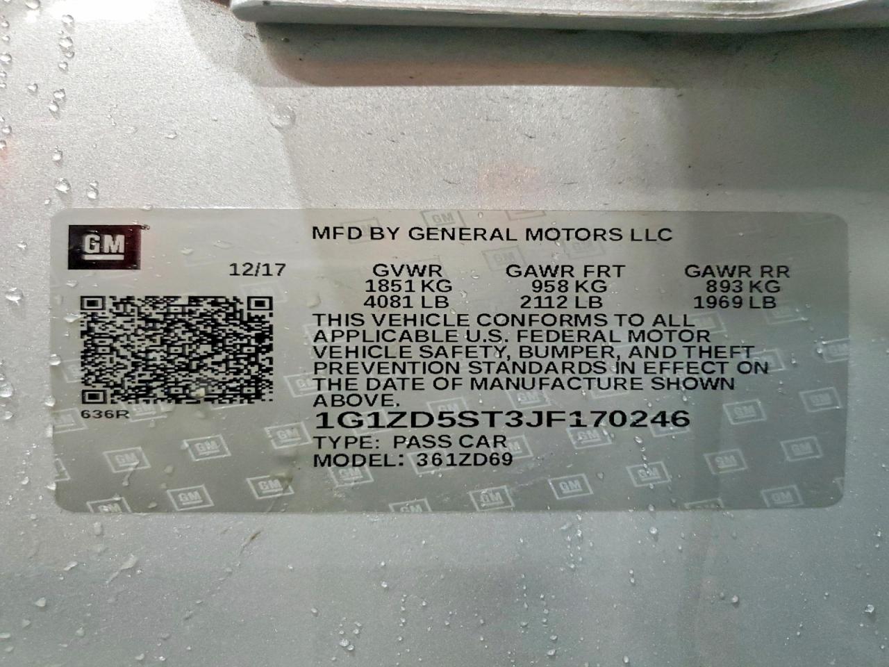 2018 CHEVROLET MALIBU