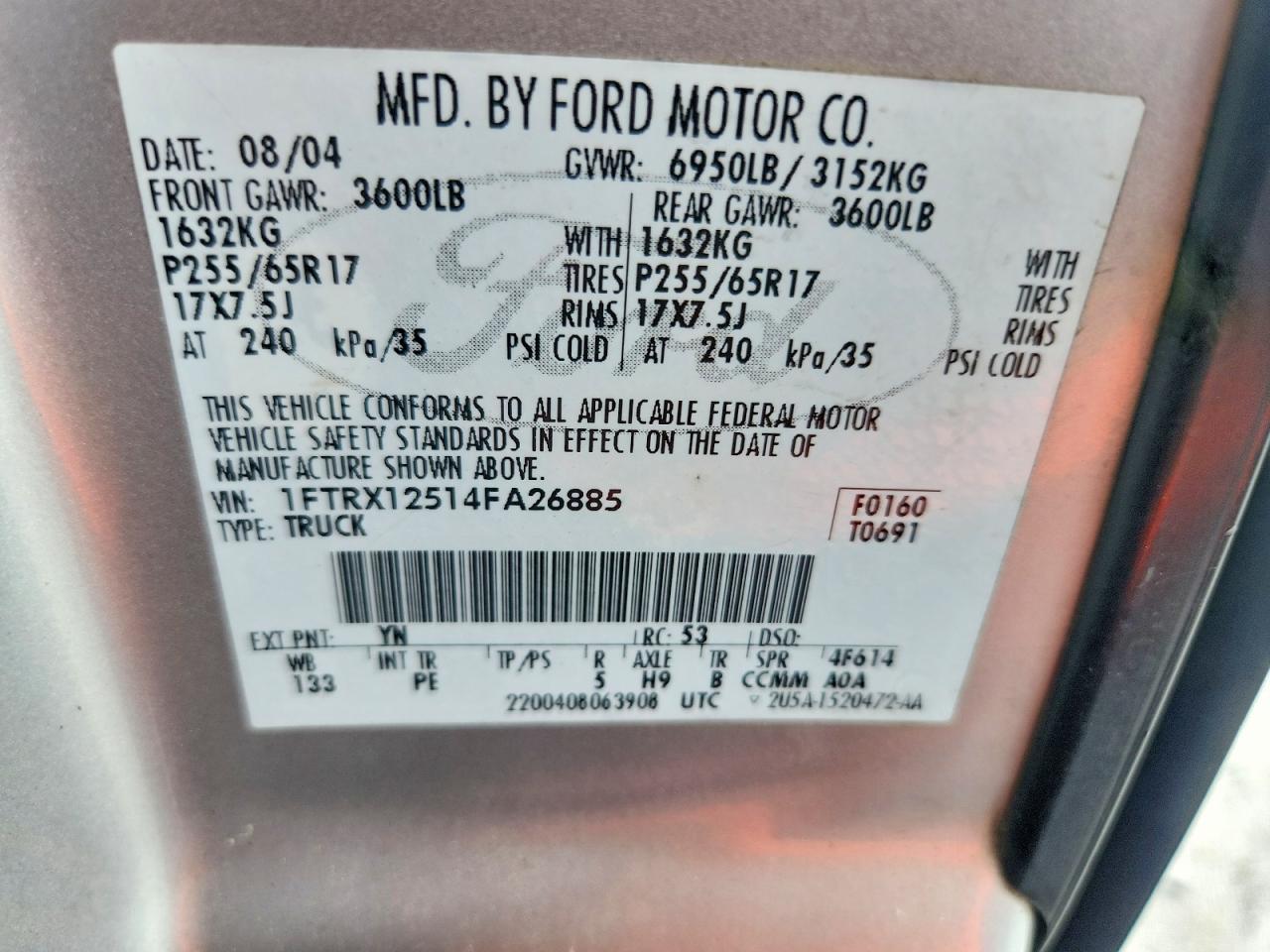 2004 FORD F150